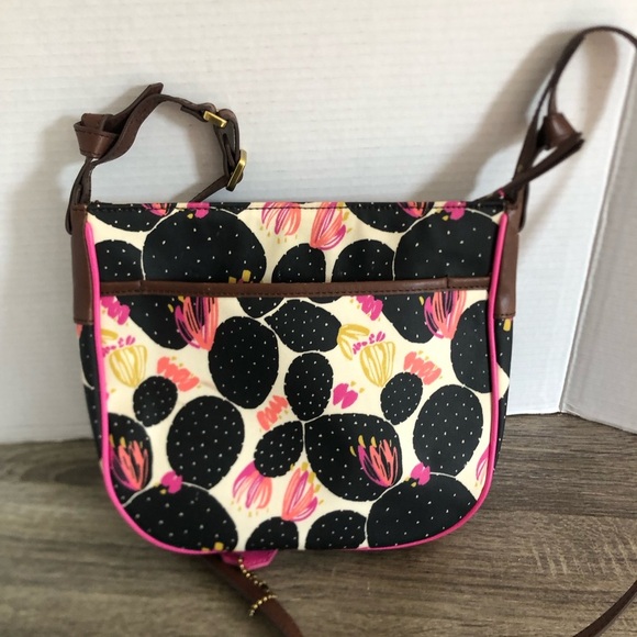 Vibrant Cactus Pattern Crossbody Bag - Picture 2 of 14